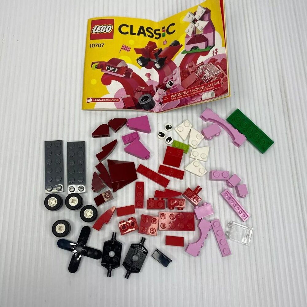 LEGO Classic 10707 Red Set Building Blocks Car Windmill